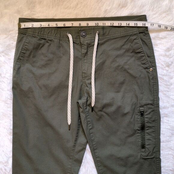 Vuori Vintage Ripstop Pants Womens Large Olive Green Cotton Stretch VW450 - Picture 6 of 12